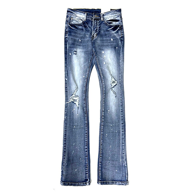 mnml ミニマル パンツ デニム ジーンズ スリム スキニー ストレッチ X598 SKINNY STACKED DENIM -BLUE-｜walkinstore