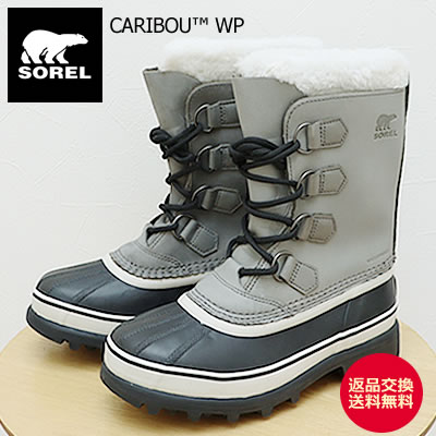 返品交換送料無料 SOREL ソレル レディース CARIBOU WP カリブーウォータープルーフ SHALE,STONE シェール,ストーン 靴 シューズ 防水