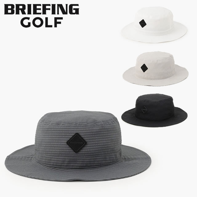 ☆7/21-25限定！ポイント最大38倍！要エントリー！！即納 BRIEFING GOLF ブリーフィング ゴルフ MEN&rsquo;S SEERSUCKER WIDE HAT メンズ シアサッカー ワイド ハット WHITE ホワイト BLACK ブラック CHARCOAL チャコール BEIGE ベージュ レディース　正規取扱店｜alkaya works