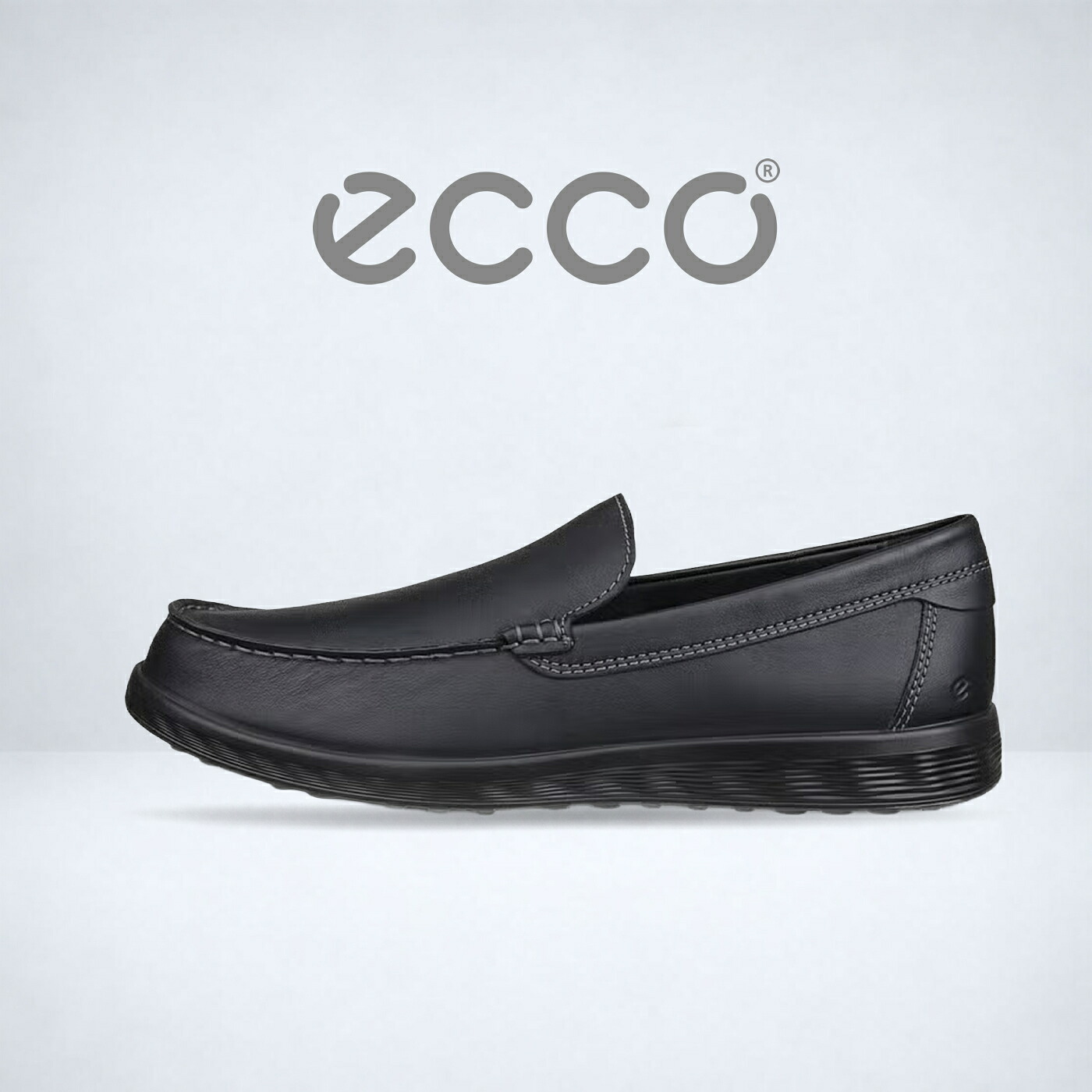 返品取り替えっこ貨物輸送無料 ECCO 残響音 ECCO S LITE MOC M ライトモック メンズ BLACK 黒いこと 靴 スニーカー コンフォート シューズ  なめし革 メンズ 商行為 心地好い ビジカジ スリッポン