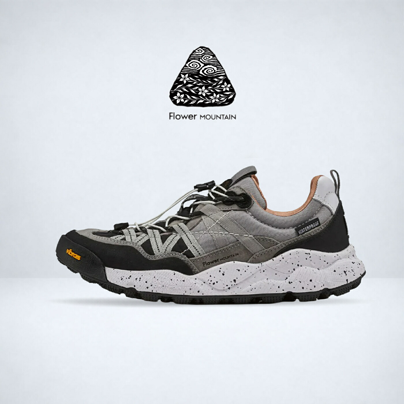 返品取り替えっこ貨物輸送無料 Flower MOUNTAIN 御花 山岳  IWANO2 イワノ2 ANTHRACITE / GRAY アンスラサイト / 薄墨色 靴 スニーカー シューズ メンズ レディース アウトドア トレッキング 雨合羽