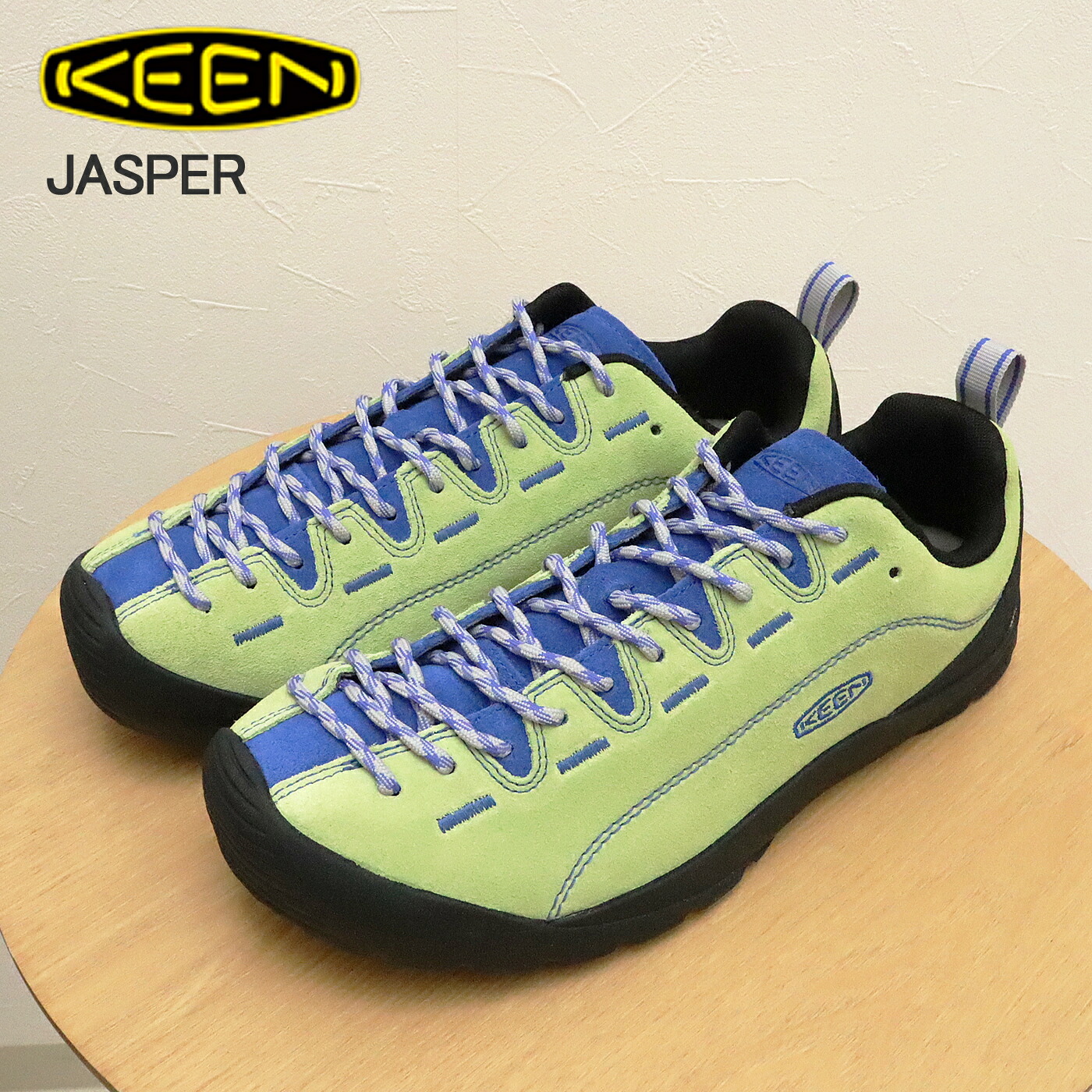 返品交換送料無料KEEN キーン メンズ JASPER ジャスパー ROGUE GREEN/DAZZLING BLUE ローググリーン/ダズリングブルー 靴 スニーカー シューズ アウトドア フェス