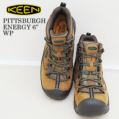 返品交換送料無料 KEEN キーン UTILITY  ユーティリティ メンズ PITTSBURGH ENERGY 6\" WP ピッツバーグ エナジー シックス ウォータープルーフ CASCADE BROWN/GREENER PASTURES キャスケードブラウン/グリーナー パスチュアーズ ワーク ブーツ 安全靴 防水 シューズ