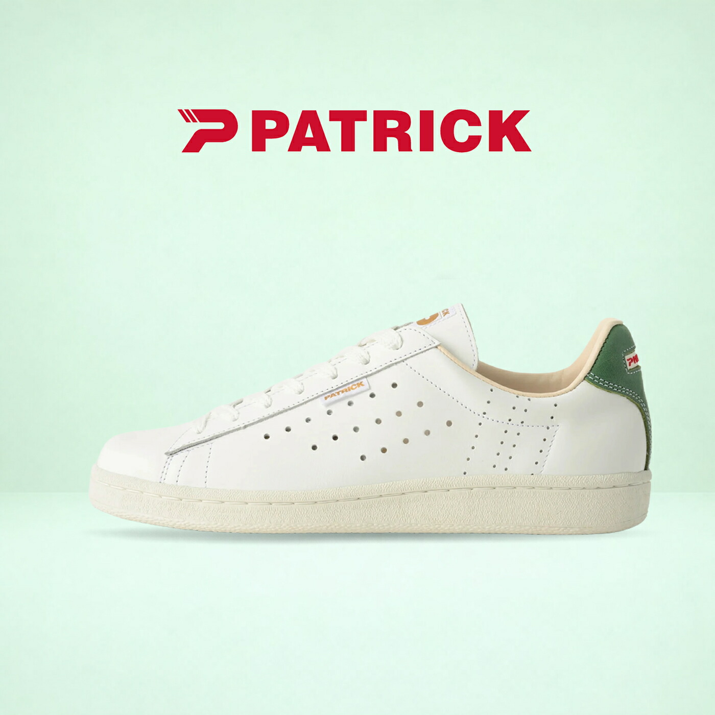 ☆7/21-25限定！ポイント最大38倍！要エントリー！！返品交換送料無料 PATRICK パトリック QUEBEC ケベック WH/GRN ホワイト/グリーン 靴 スニーカー シューズ 日本製 メンズ レディース｜alkaya works