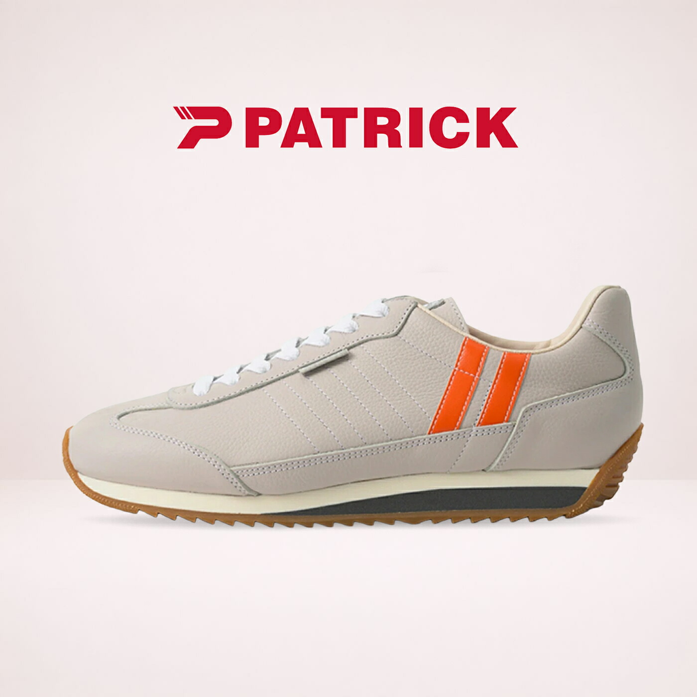 返品交換送料無料PATRICK パトリック MARATHON-L マラソンレザー BG/OG ベージュ/オレンジ 靴 スニーカー シューズ メンズ レディース マラソン カジュアル ギフト プレゼント 贈り物