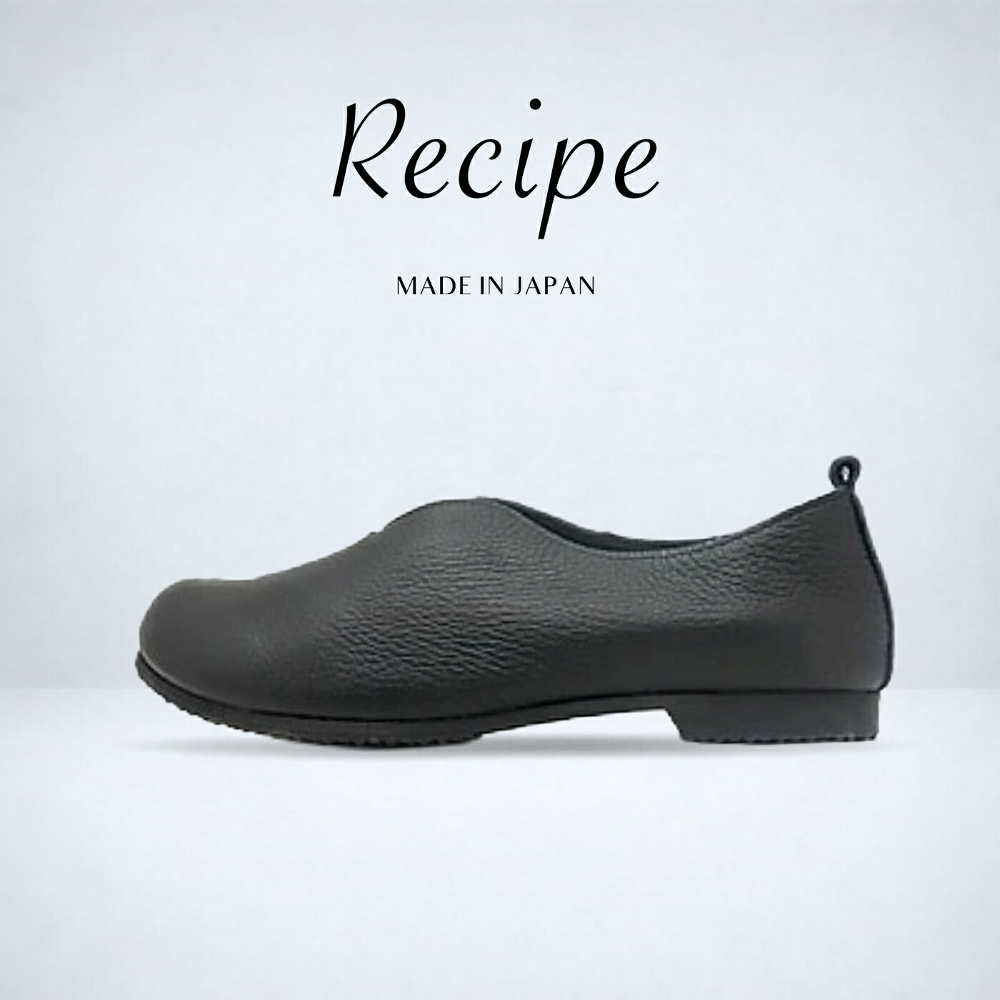 返品取り替えっこ貨物輸送無料 Recipe 処方せん RP-545 Vカットステッチスリッポン  BLK 黒いこと スリップオン 靴 レディース 3E ゆったり 差し上げ物 差し上げ物
