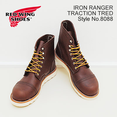 【返品交換送料無料】 RED WING レッドウィング Style No.8088 IRON RANGER TRACTION TRED アイアン レンジャー トラクショントレッド AMBER HARNESS アンバーハーネス 白底 靴 ワークブーツ シューズ 36,108円