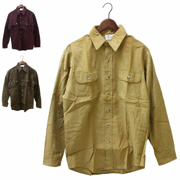 prentiss(プレンティス)コーデュロイシャツ メンズ 【USAデッドストック】アメリカ 長袖シャツ キャメル ブラウン パープル カジュアル アメカジ ワーク シンプル 【希少】【レア】