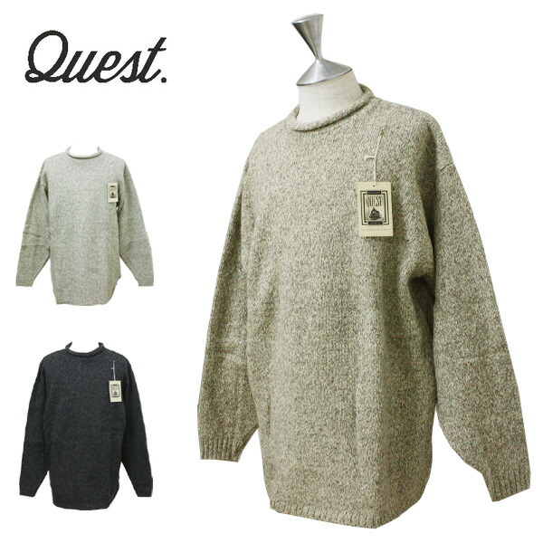 quest clothing（クエスト クロージング）丸首 ティーシャツ メンズ,編み物,羊毛,カナダ,外国でブランド名,分かりやすい,心地好い,自然的,デッド棚卸し資産,レア,滅多に無い