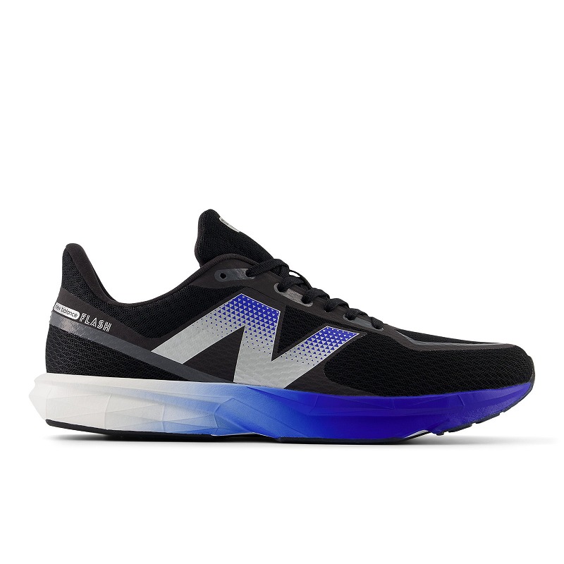 newbalance ダイナソフトフラッシュV7ブラック/ブルーBB7D 紳士靴 ランニング FLASH メンズスニーカー NB ニューバランス ジョギング 黒/青 Flash トレーニング　デイリートレーナー運動靴 普段履きフライングNB MFLSHBB7 部活動　薄底
