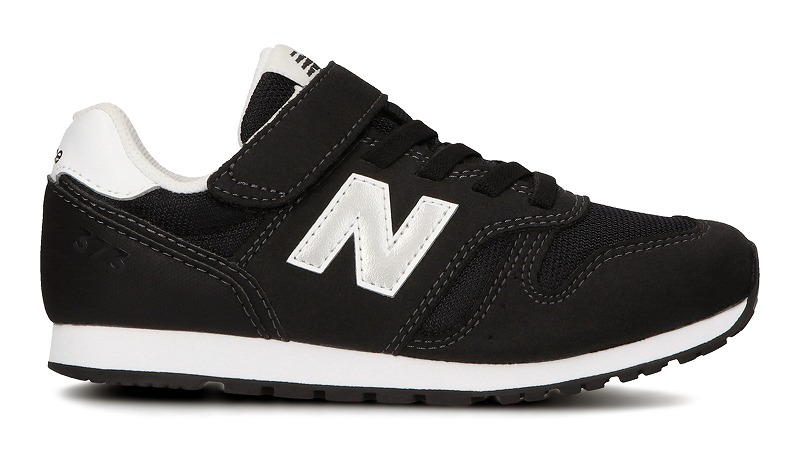 【newbalance】YV373KB2ブラック子供靴 マジック スニーカーキッズ ニューバランス ジュニアシューズ ローカットランニング スニーカーキッズ 運動会 クラブ活動 NB 運動靴 通学 運動靴　黒　小学校　新入学　入学式