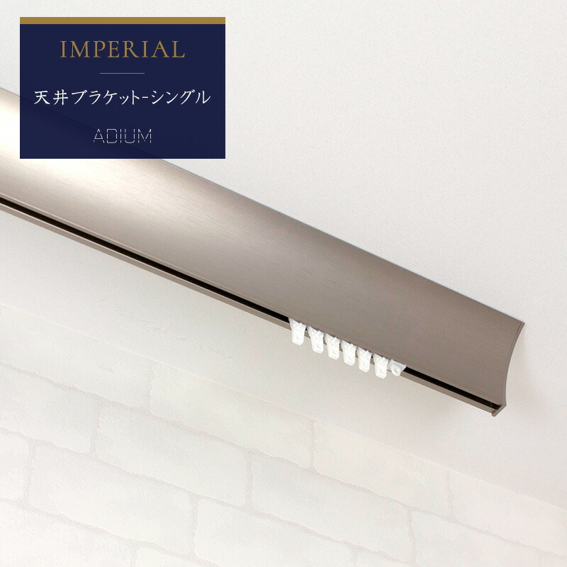 [全品ポイント10倍！20日20時～4H限定]カーテンレール アイアンレール ADIUM インペリアル 天井ブラケット C-F-3｜壁際貴族 wall 12,496円