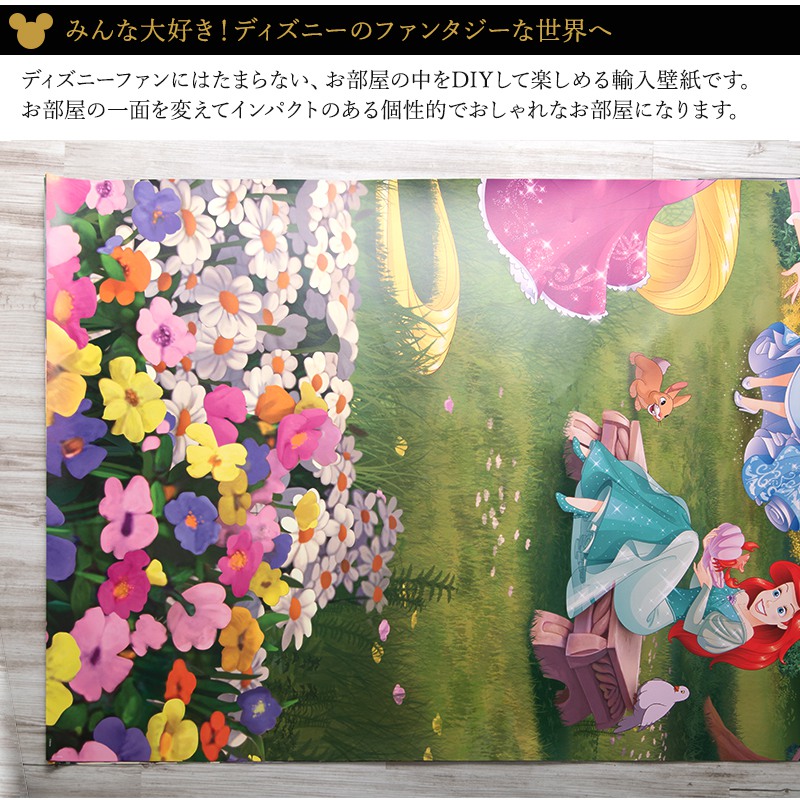 珍しい 壁紙 クロス 輸入壁紙 海外 インポート壁紙 ディズニー Disney はがせる 張り替え 補修 のり付き だまし絵 Wallpaper コマー Disney Princess Sunset ディズニープリンセスサンセット 4 4026 Diy 補修 リビング トイレ 玄関 リフォーム ウォールペーパー