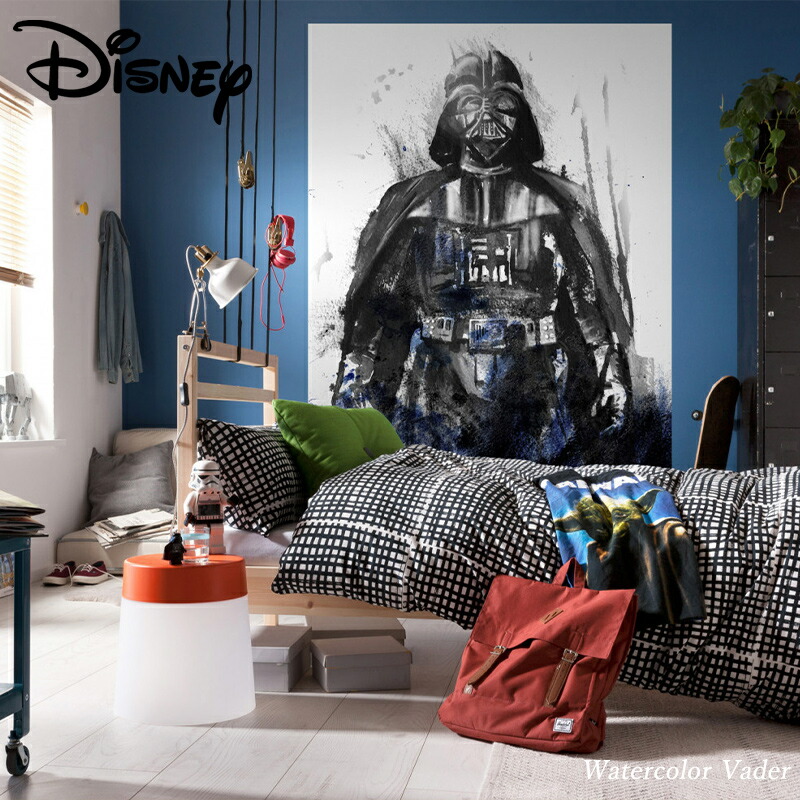 壁紙 クロス 輸入壁紙 インポート壁紙 ディズニー DISNEY おしゃれ 張り替え はがせる糊が使える 補修 コマー ディズニー スターウォーズ Watercolor Vader ウォーターカラー ベイダー IADX4-017 C-F-1 18,323円