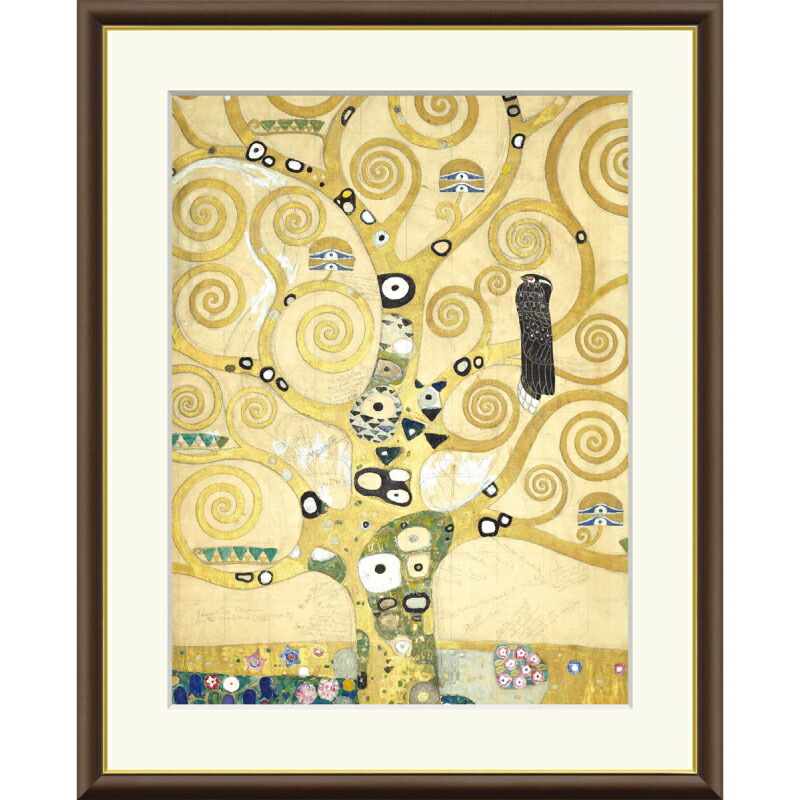 楽天市場】有名 画家 額入りアート クリムト 生命の樹 J1073 F6 52cm