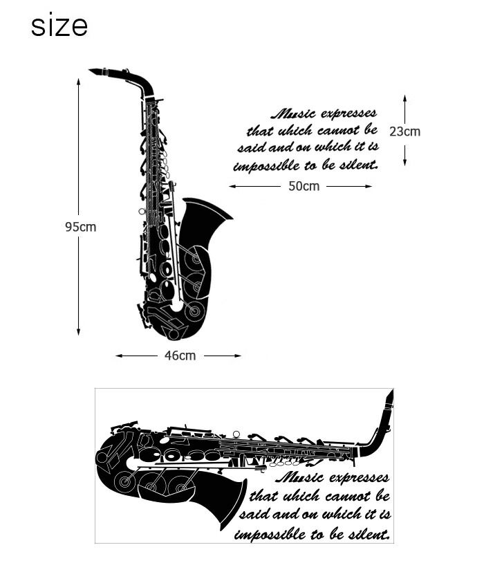 22a W新作送料無料 ウォールステッカー 楽器 サックスフォン サクソフォン 北欧 サクソフォーン 窓 壁 シール Turbonetce Com Br