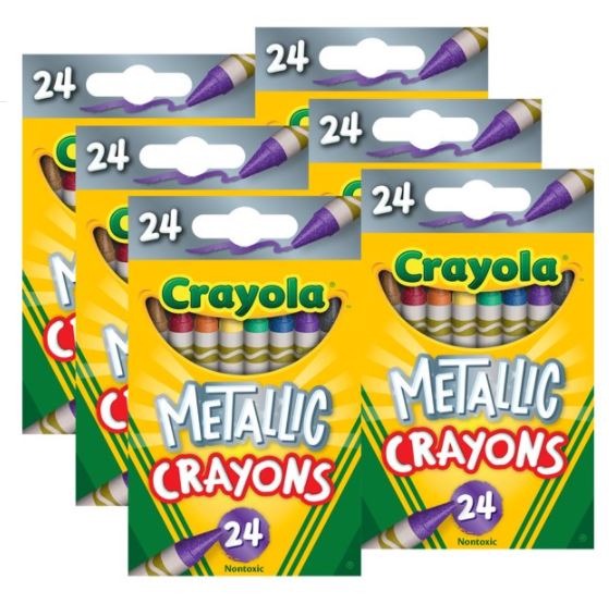 送料無料 Crayola クレヨラ メタリック クレヨン 24本入り 6パック セット 塗り絵 お絵描き 子供 子ども 楽天海外直送 Umu Ac Ug