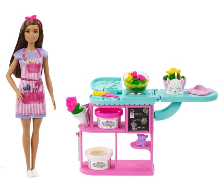 楽天市場 送料無料 Barbie バービーお花屋さんプレイセット バービー 人形 ブルネットの髪 女の子かわいい おもちゃ 楽天海外通販 Walmart 楽天市場店