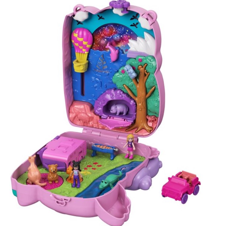 楽天市場 送料無料 Polly Pocket ポリーポケット テーマパーク バックパックコンパクト 人形 アクセサリー 複数のアクティビティ レッド 子供 おもちゃ 楽天海外通販 Walmart 楽天市場店