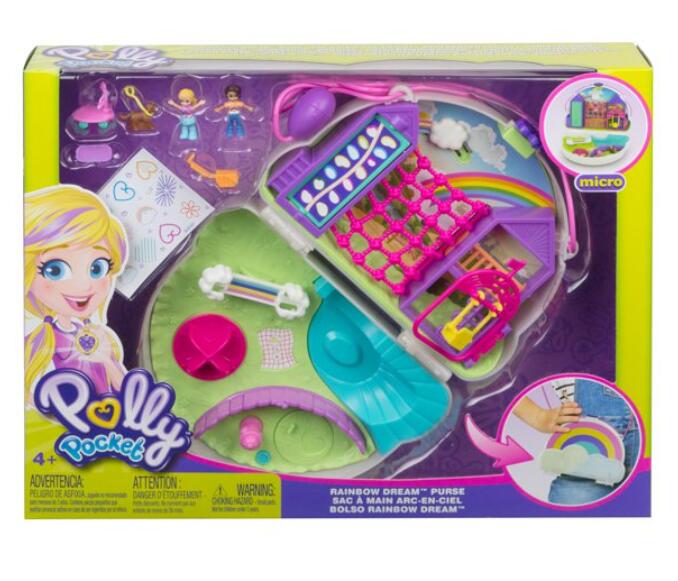 送料無料 Polly Pocket かわいい ドリーム バッグ ポーリーポケット レインボー 海外通販 【在庫処分大特価!!】 Pocket