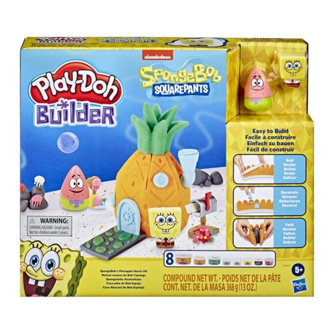 楽天市場 送料無料 Play Doh プレイ ドー ビルダー スポンジ ボブ スクエアパンツ パイナップルハウス キット Spongebob プレゼント 学校 キッズ オモチャ おもしろい セット 粘土 ねんど 創造性 知育 教育玩具 楽天海外直送 Walmart 楽天市場店