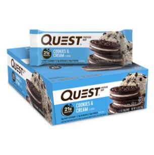 送料無料 12本 Quest クエスト プロテインバー クッキークリーム味 プロテイン 21g Protein Bar Cookies Cream 21g Protein アメリカ プロテイン 筋トレ クッキー クリーム 楽天海外直送 Antaraglobal Org