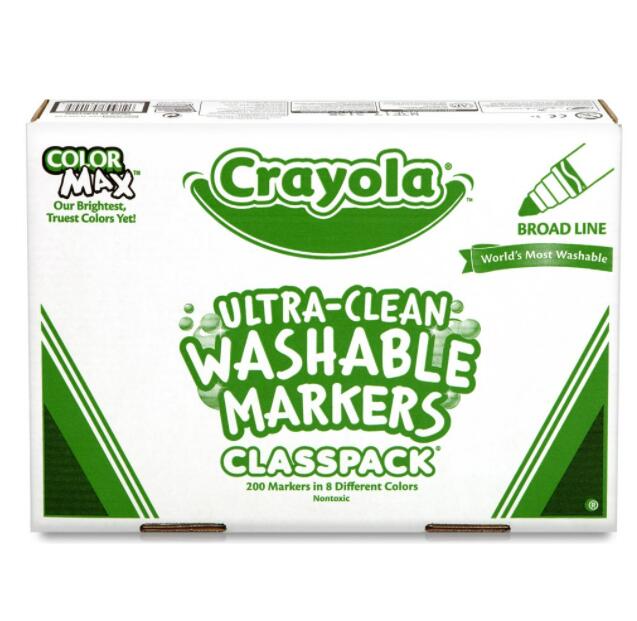 送料無料 クレオラ ウルトラクリーン 洗える マーカー クラスパック ブロードライン 8色 0本 セット Crayola Ultra Clean Washable Markers Classpack Broad Line クレヨラ 画材 子供 大人 塗り絵 カラー ペン 大容量 パッケージ 安全 無毒 楽天海外直送 Kanal9tv Com