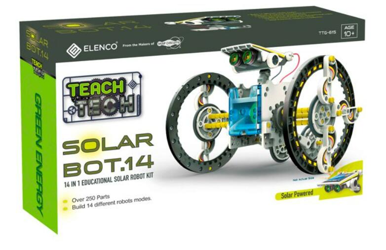[送料無料] エレンコ Elenco 14 in 1 ソーラーロボットキット ロボット 電子工作 知育玩具 男の子女の子子供おうち時間中学受験玩具おもちゃ 電子ラーニングトイ パズル [海外通販]