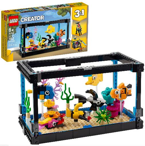 送料無料 Lego レゴ クリエイター 3in1 アクアリウム 水族館 養魚 水槽 魚 ビルディング キット おもちゃ 知育 玩具 組み立て クリスマス 男の子 女の子 ジュニア 子供 キッズ 大人 おうち時間 ブロック 352 ピース 楽天海外直送 Factor100 Co Il