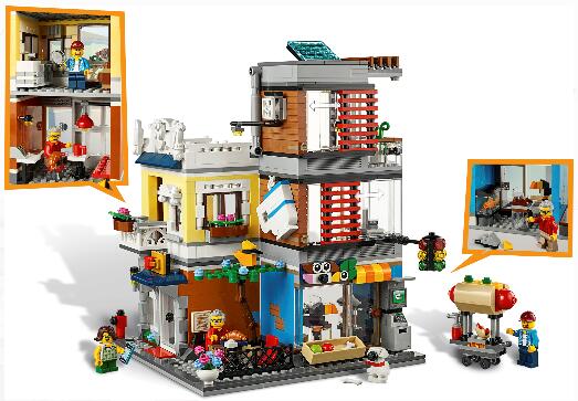 送料無料 レゴ クリエイター タウンハウス ペットショップ カフェ Lego 969ピース 3in1 おもちゃ 玩具 男の子 女の子 おうち時間 ごっこ遊び 遊び 動物 誕生日 インテリア 楽天海外直送 Chelsesgreenhouse Com