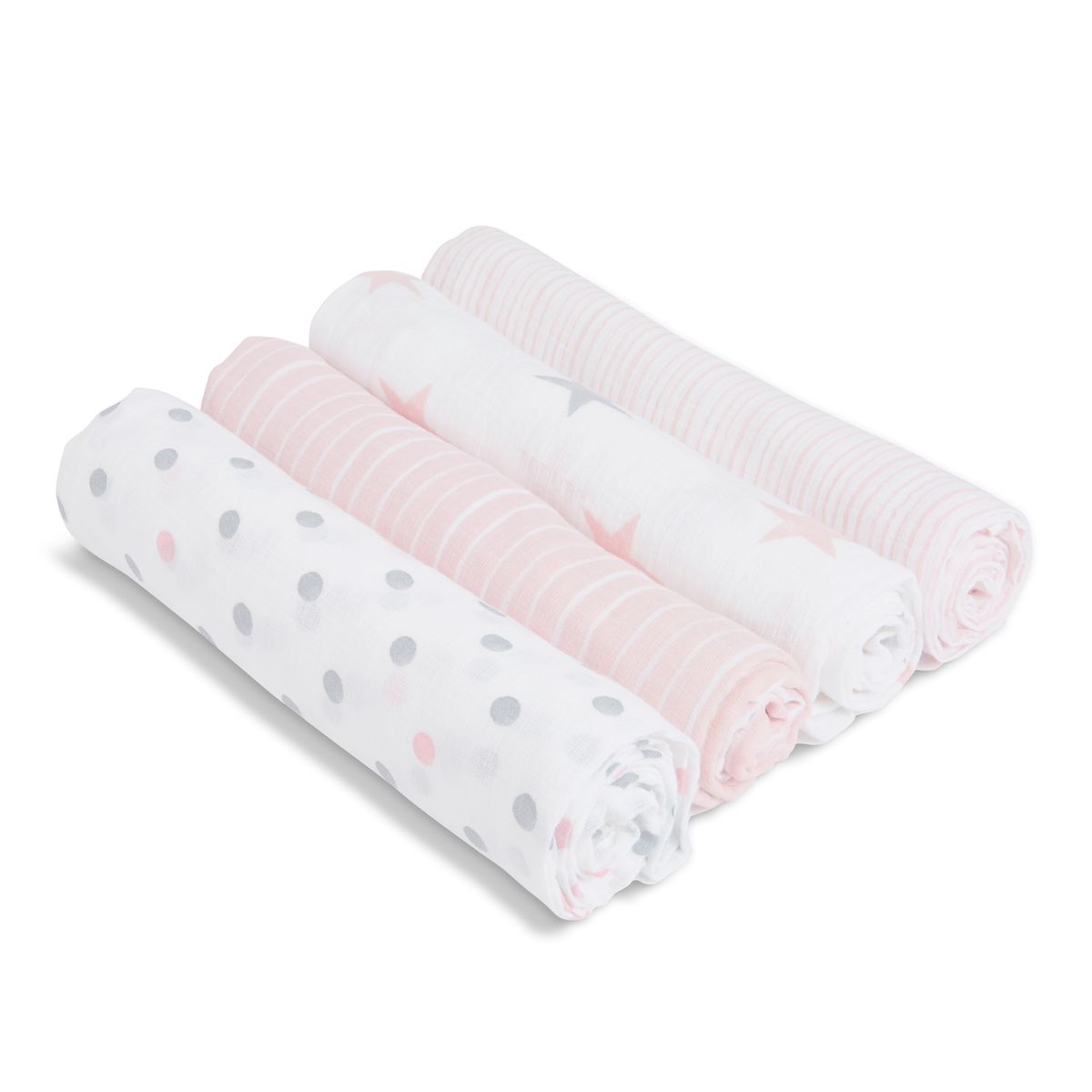 [RDY] [送料無料] aden + anais Essentials モスリン・スワドル・ブランケット 4枚組, Doll Pink [海外通販] | aden + anais Essentials Muslin Swaddle Blankets, 4-pack, Doll Pink