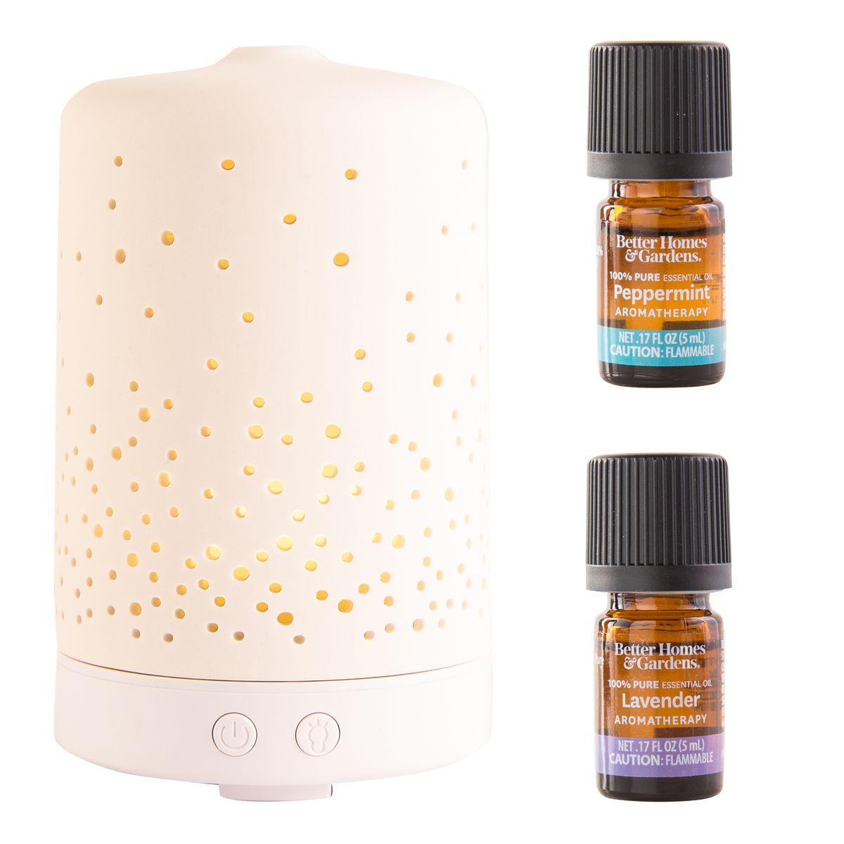 [送料無料] Better Homes & Gardens 超音波アロマディフューザー3点セット 100mL クールミスト コンフェッティ [海外通販] | Better Homes & Gardens 3 Piece 100 mL Cool Mist Ultrasonic Aroma Diffuser Set,