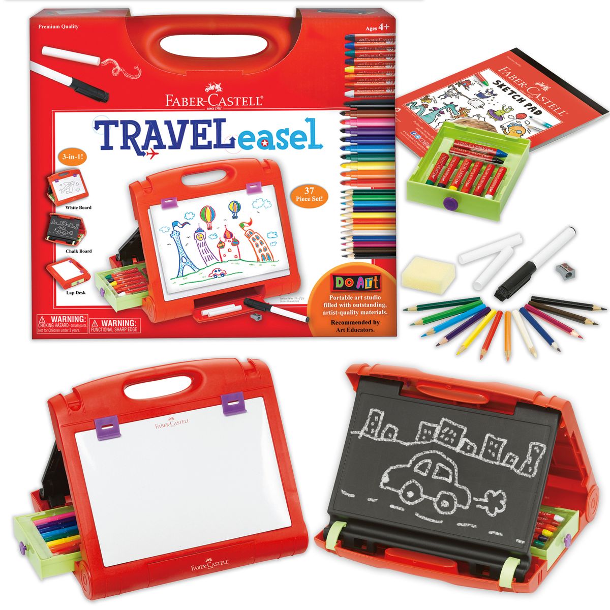 [RDY] [貨物輸送無料] Faber-Castell Do Art Travel Easel- 芸術書き割り オン ザ ゴー [外国で通信販売] | Faber-Castell Do Art Travel Easel- Art Set On The Go