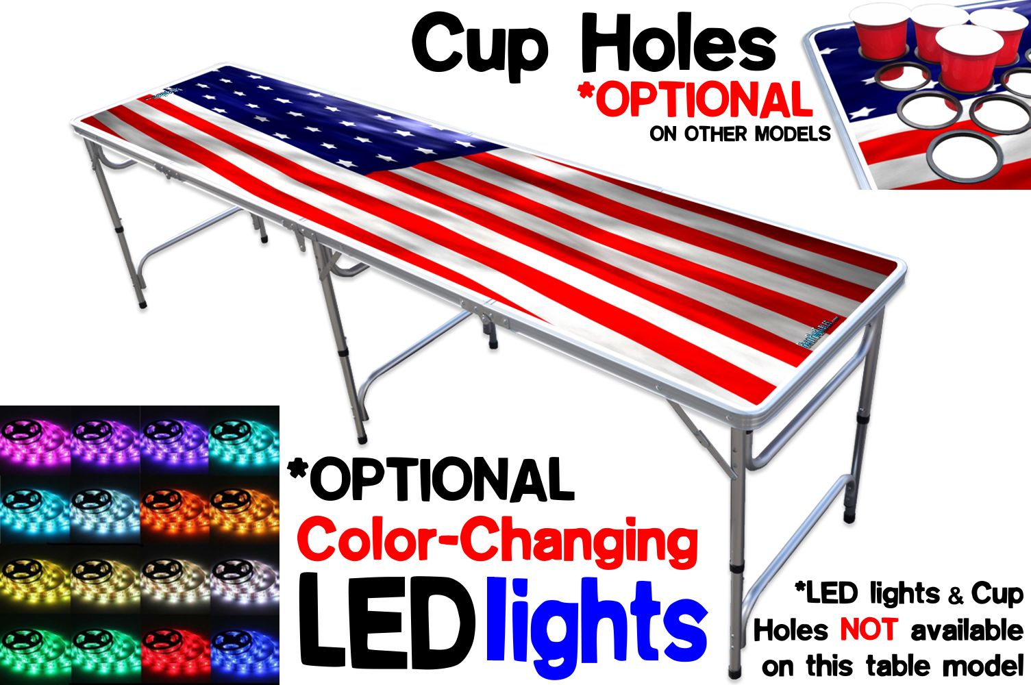 [RDY] [送料無料] 8フィートプロ用ビアポン・テーブル（アメリカ版 [海外通販] | 8-Foot Professional Beer Pong Table - America Edition