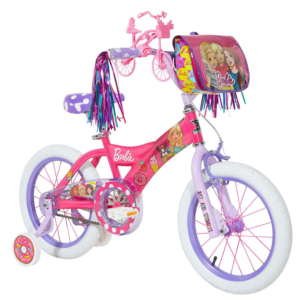 【超安い】 未使用 送料無料 Dynacraft 16インチバービーバイク 女の子用 ピンク 海外通販 16 In. Barbie Bike for Girls Pink kanagaway.com kanagaway.com