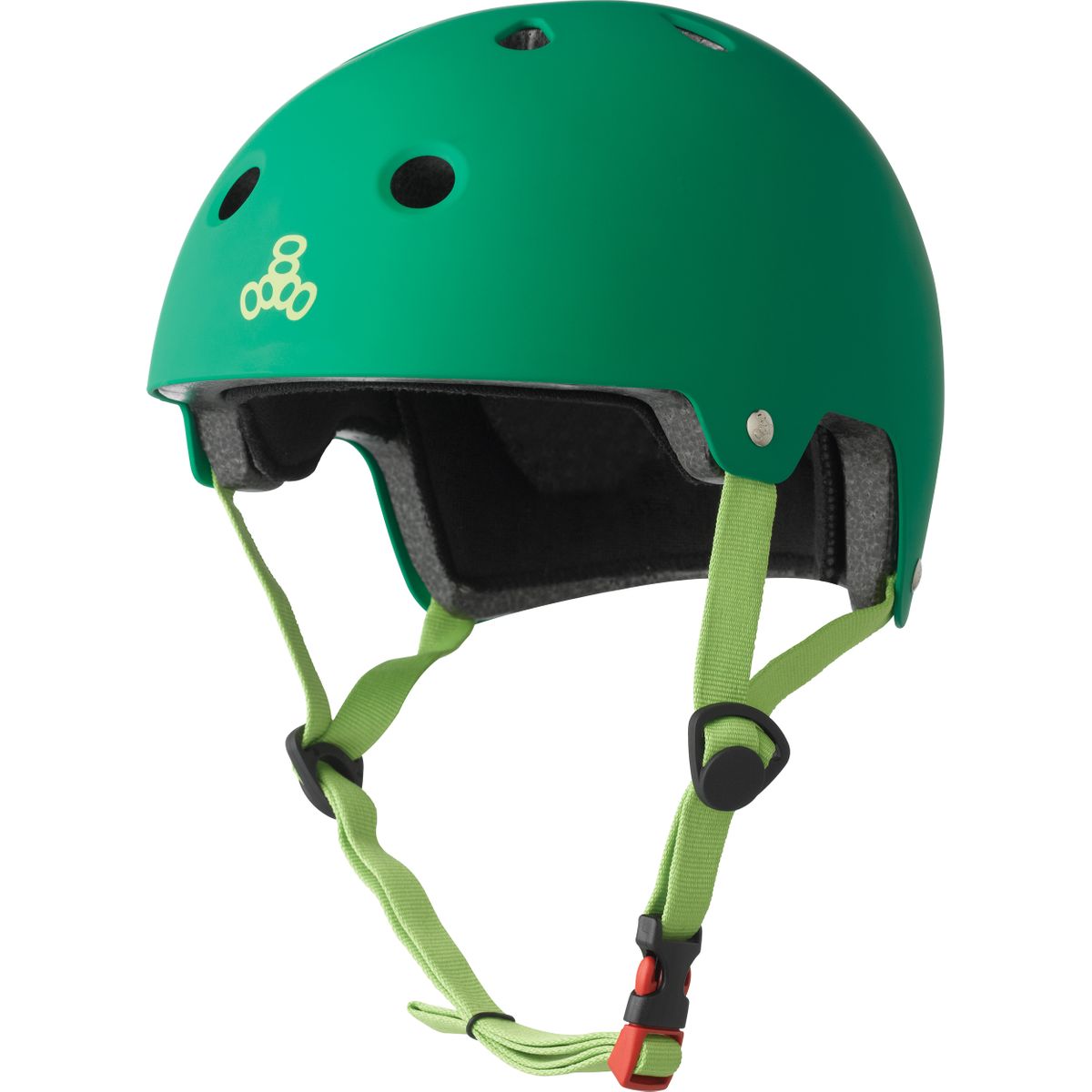 市場 送料無料 トリプルエイト ケリーグリーンマット スケートボードヘルメット デュアルサーティファイドバイク