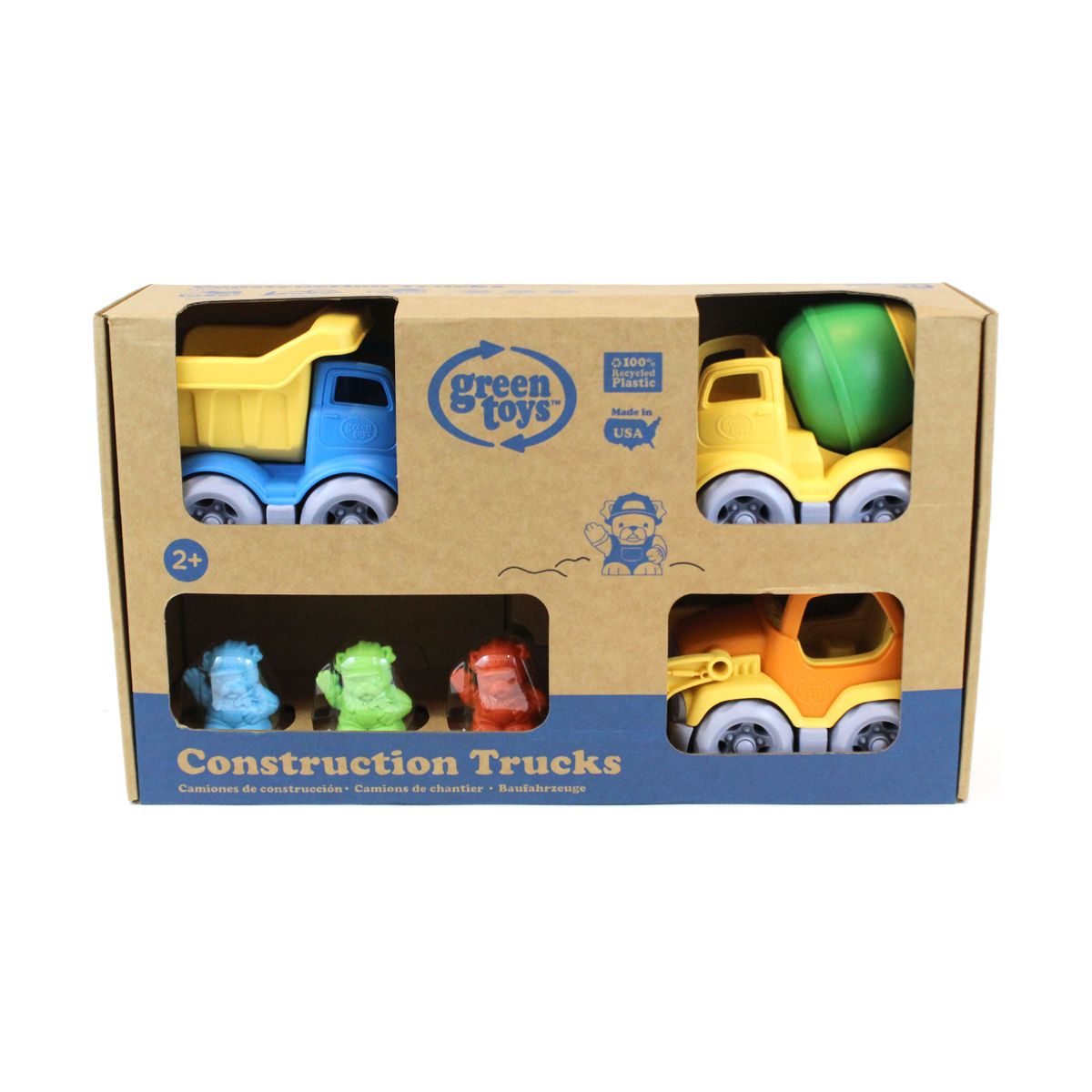 [RDY] [送料無料] Green Toys 建設用トラック 3台ギフトセット 6個入り [海外通販] | Green Toys Construction Trucks - 3 Vehicle Gift Set 6 Pieces