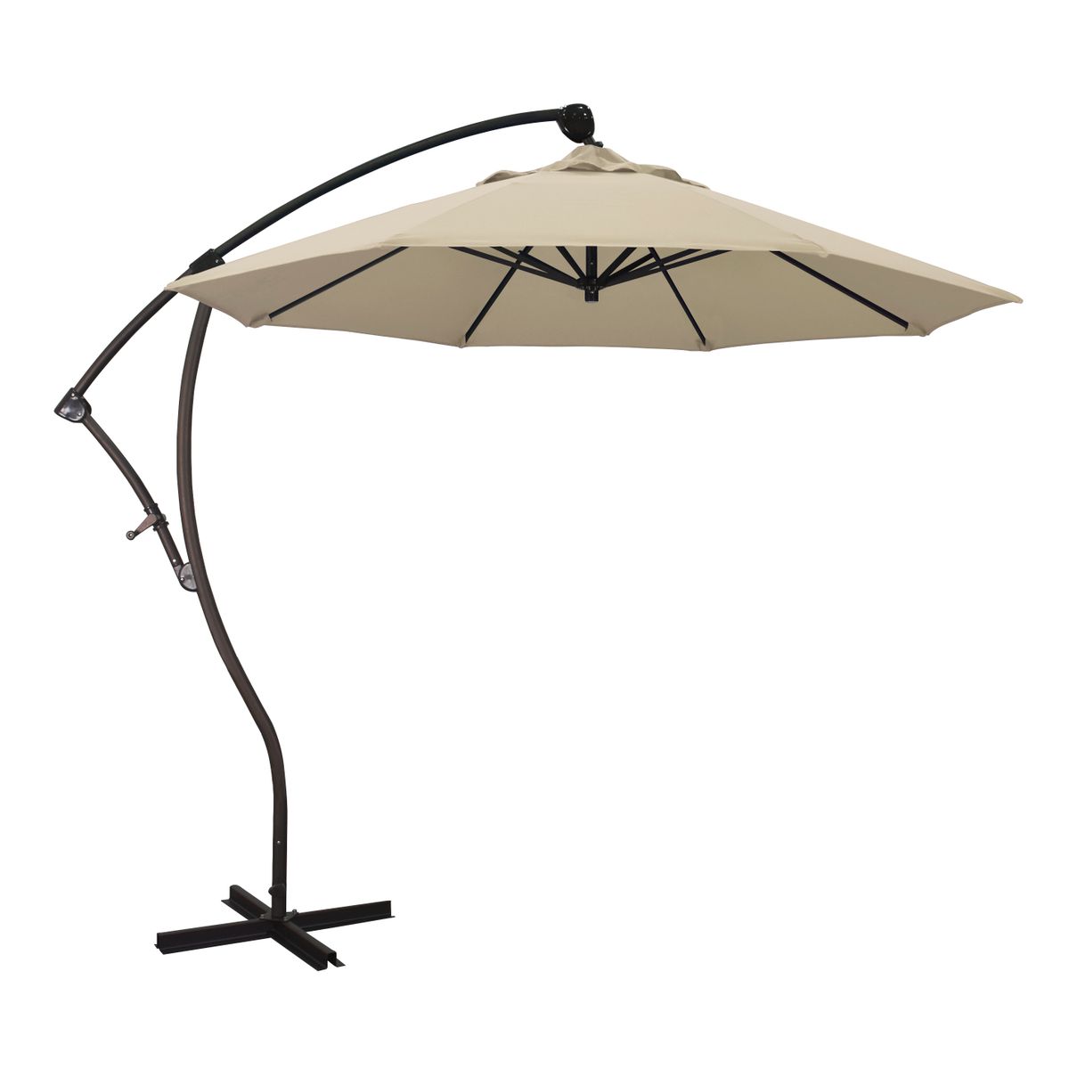 【楽天市場】[送料無料] California Umbrella Bayside 9' Offset Crank Pacifica Patio Umbrella, Multiple