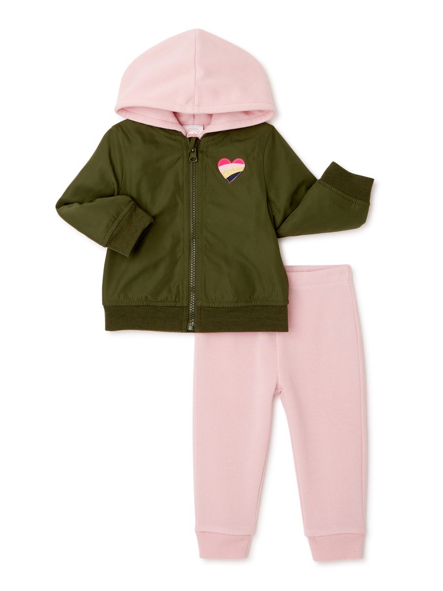 買得 数量限定 特売 送料無料 Wonder Nation ベビーガール ボンバー ジャケット ジョガー パンツ アウトフィット サイズ：0 3〜24ヶ月 海外通販 Baby Girl Bomber Jacket Jogger Pants Outfit Sizes 0 3-24 Months kanagaway.com kanagaway.com