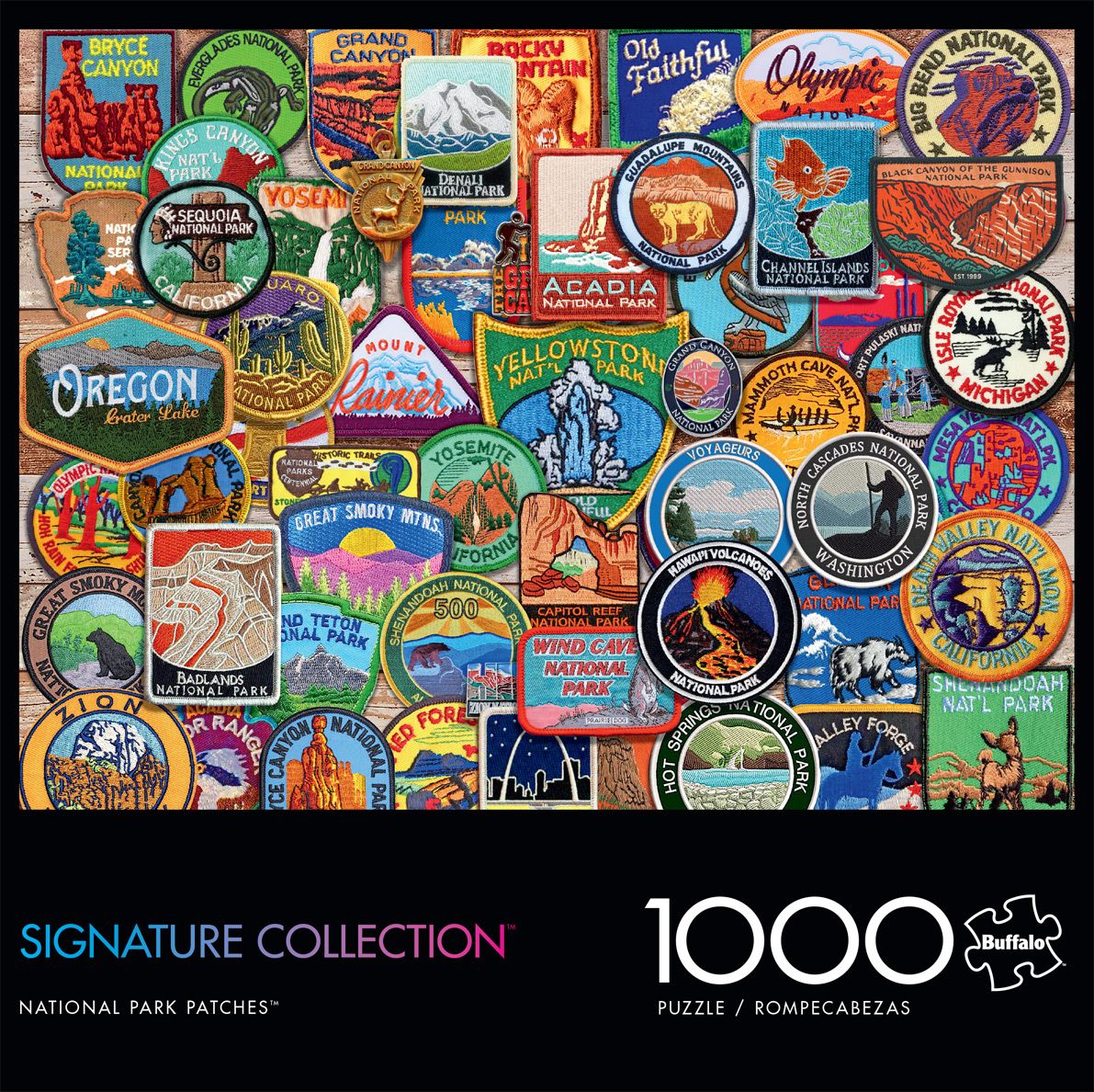 [送料無料] Buffalo Games Signature Collection - National Park Patches 1000 Pieces Jigsaw Puzzle [海外通販] | Buffalo Games Signature Collection - National Park Patches 1000 Pieces Jigsaw Puzzle