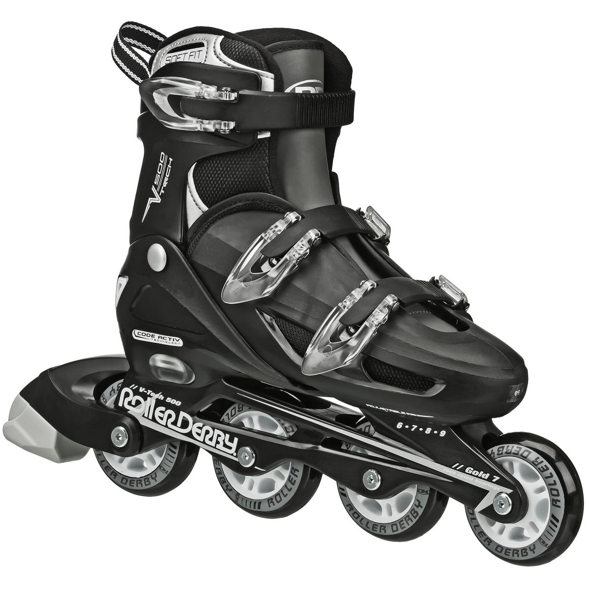 [RDY] [送料無料] Roller Derby V-Tech 500 メンズインラインスケート サイズ調整機能付き ブラック [海外通販] | Roller Derby V-Tech 500 Men's Inline Skate with Adjustable Sizing, Black