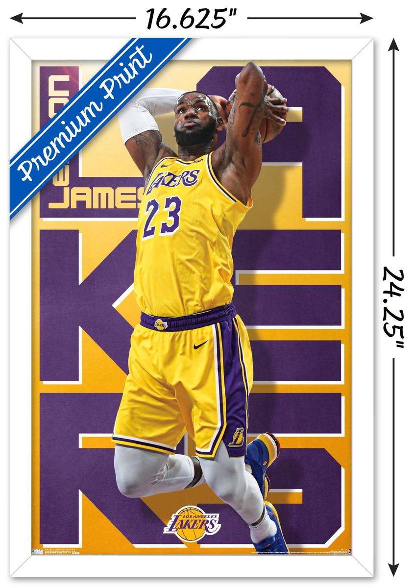 市場 送料無料 19 Los 14 725 Lakers ウォールポスター Lebron Angeles Nba James
