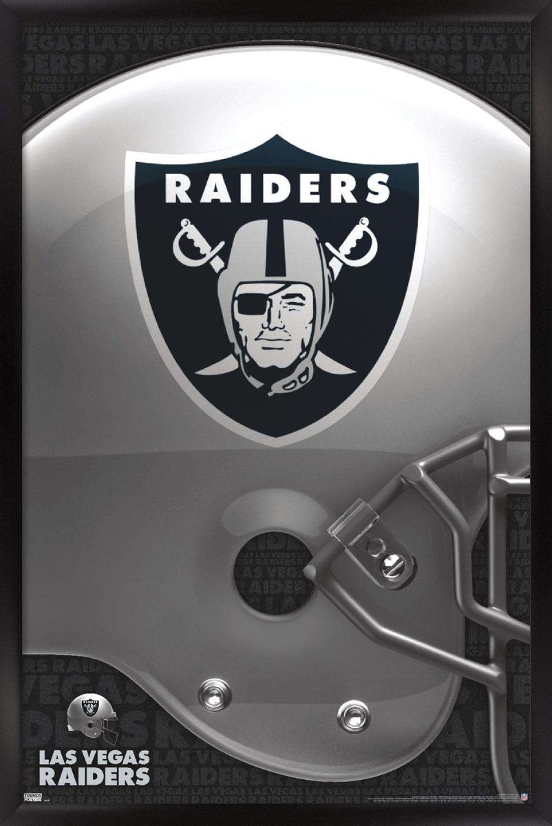 市場 送料無料 Poster Logo Nfl Las Wall Vegas 14 725 Raiders