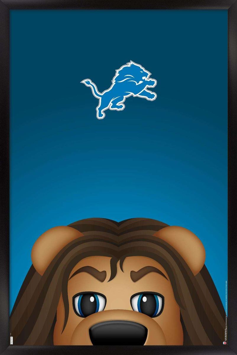 特価品コーナー☆ 送料無料限定セール中 送料無料 NFLデトロイトライオンズ-S.プレストンマスコットロアリ20ウォールポスター 14.725インチ×22.375インチ フレーム付き 海外通販 NFL Detroit Lions - S. Preston Mascot Roary 20 Wall Poster 14.725