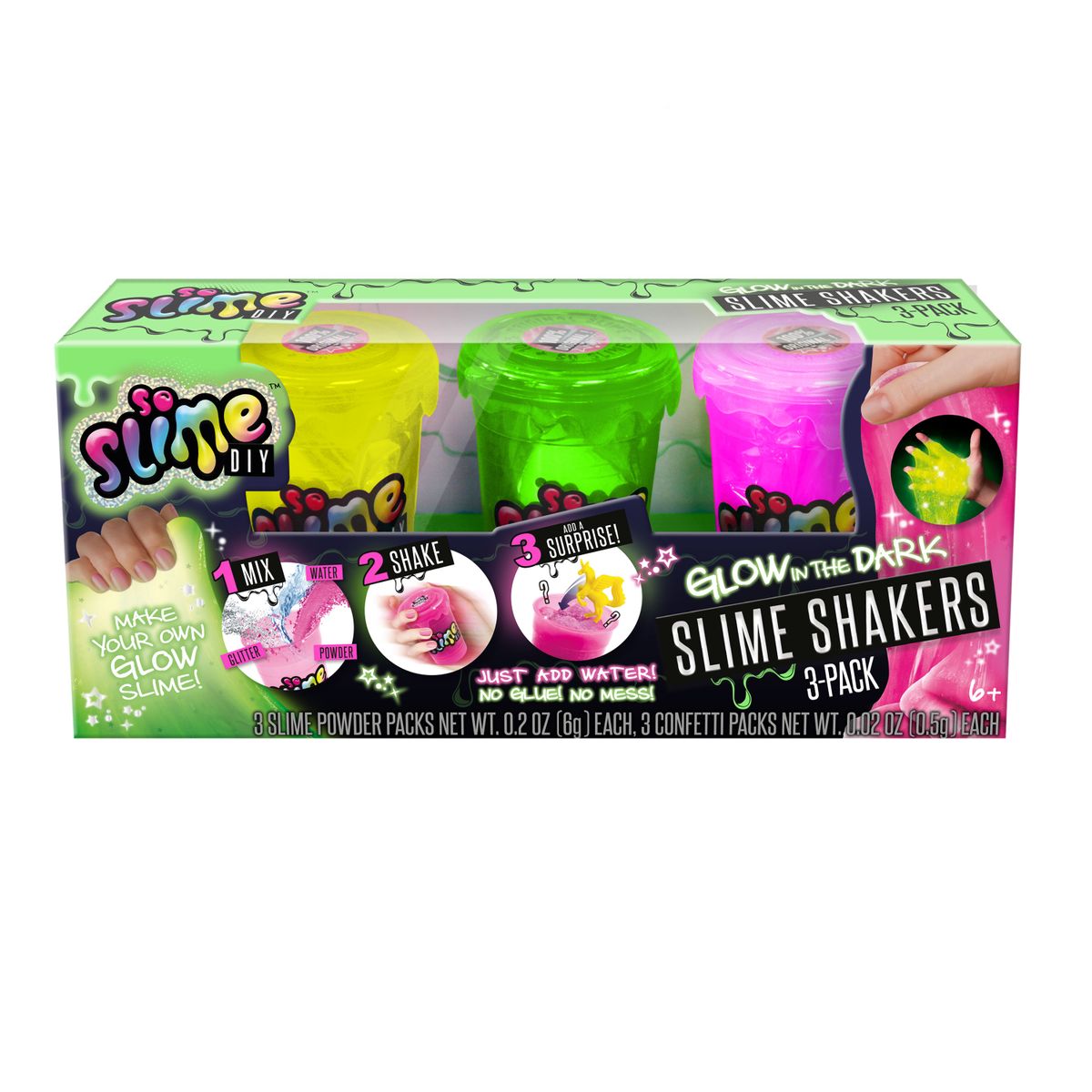 [RDY] [送料無料] So Slime DIY グロー・イン・ザ・ダーク スライムシェイカー 3個セット [海外通販] | So Slime DIY 3-Pack of Glow in the Dark Slime Shakers