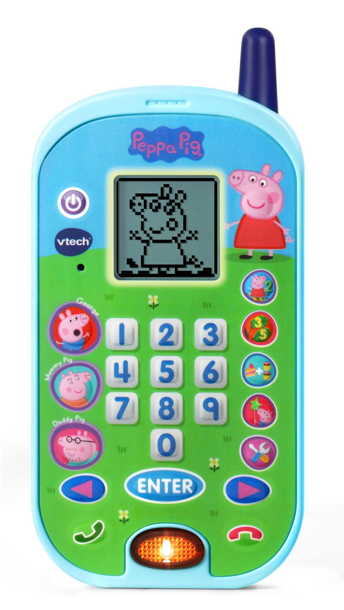[送料無料] VTech Peppa Pigは電話を学ぶチャット 子供のための演劇のおもちゃをふりをしましょう [海外通販] | VTech Peppa Pig Let's Chat Learning Phone, Pretend Play Toy For Kids