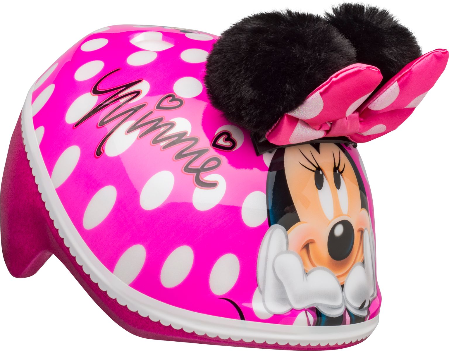 [RDY] [送料無料] Bell Disney Minnie Mouse Pom Pom Ears Bike Helmet, Punch Pink, Toddler 3+ 48-52cm [海外通販] | Bell Disney Minnie Mouse Pom Pom Ears Bike Helmet, Punch Pink, Toddler 3+ 48-52cm