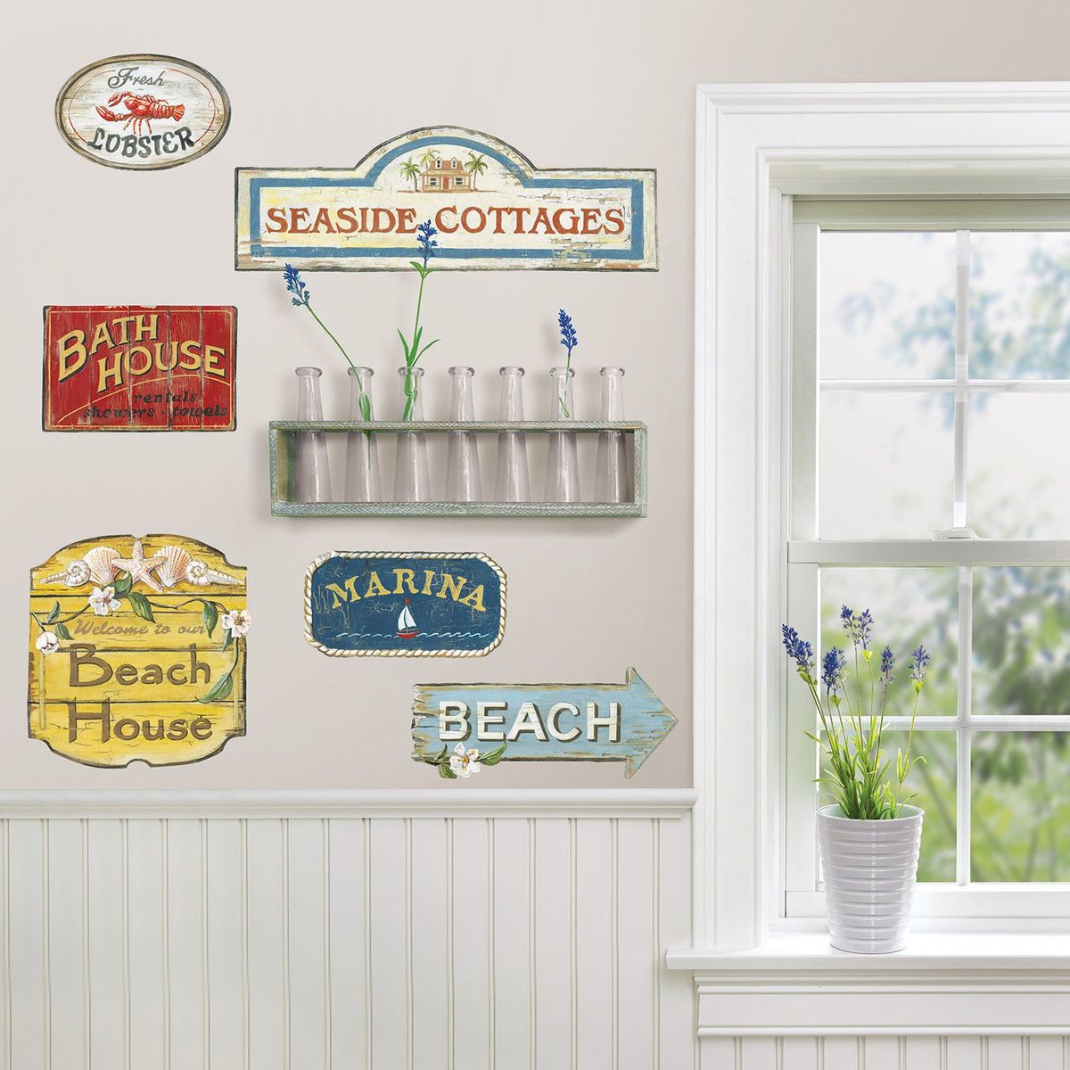 【楽天市場】[送料無料] WallPops ビーチウォールステッカー [楽天海外通販] WallPops Beach Wall