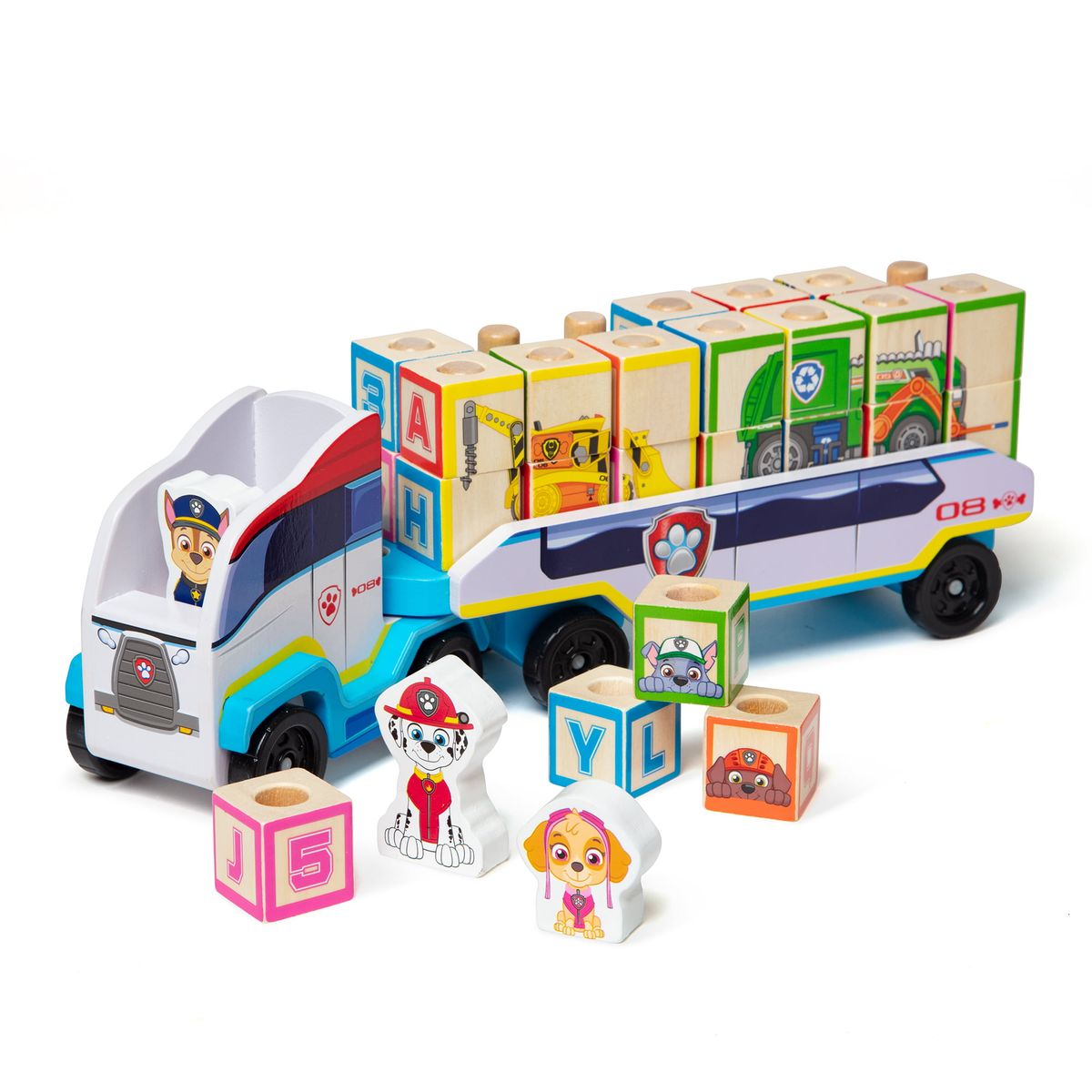 [RDY] [貨物輸送無料] Melissa \u0026amp; Doug PAW 見まわる 木製 ABC 立ちはだかる貨物自動車 [外国で通信販売] | Melissa \u0026amp; Doug PAW Patrol Wooden ABC Block Truck
