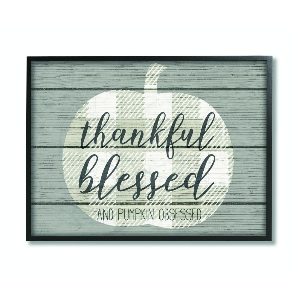 [RDY] [貨物輸送無料] Stupell Industries Blessed And Pumpkin Obsessed Funny Seasonal Autumn Fall Word DesignFramed Wall Art By Artist Daphne Polselli [外国で通信販売] | Stupell Industries Blessed And Pumpkin Obsessed Funny Seasonal Autumn Fall Wor